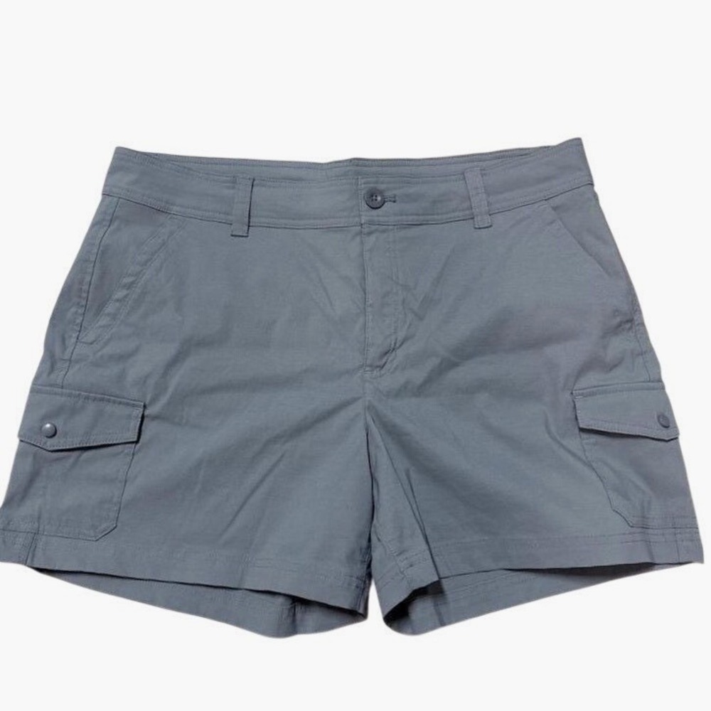 Eddie Bauer Cargo Shorts Outdoor Lightweight Grey Womens Size 16 Hiking Gorpcore